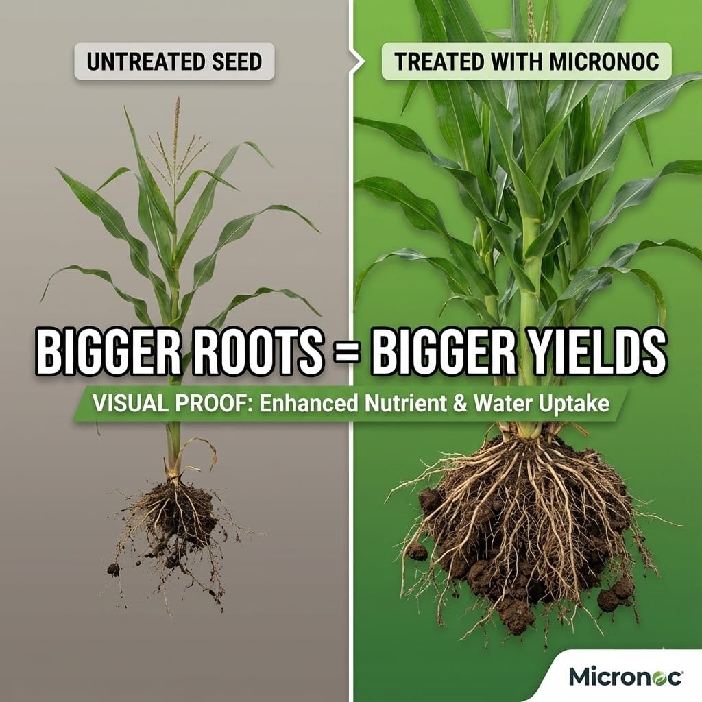 Micronoc Seed Inoculant – Mycorrhizal Fungi & Beneficial Microbial Blend for Corn, Cotton, Soybeans, Peanuts, Cover Crops & Gardens – OMRI® - Image 4